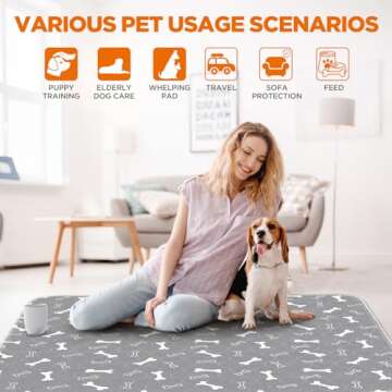 Baodan Large Washable Dog Pee Pads - Eco-Friendly 2 Pack