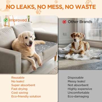 Baodan Large Washable Dog Pee Pads - Eco-Friendly 2 Pack