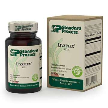 Standard Process Livaplex - Whole Food Bowel, Digestion and Digestive Health, Liver Health and Gallbladder Support with Spanish Black Radish, Betaine Hydrochloride, and Organic Carrot - 90 Capsules
