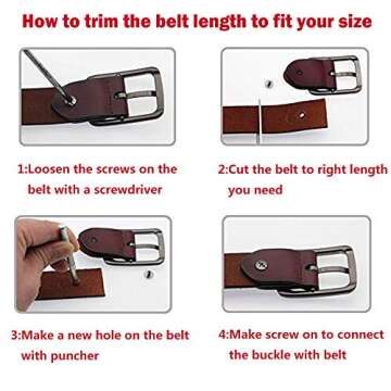 Stylish Women's Genuine Leather Belt in Red