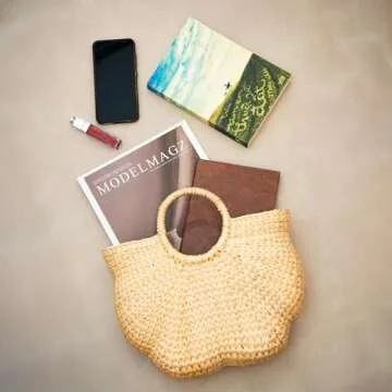 Stylish Summer Straw Bag - Rattan Handwoven Handbag