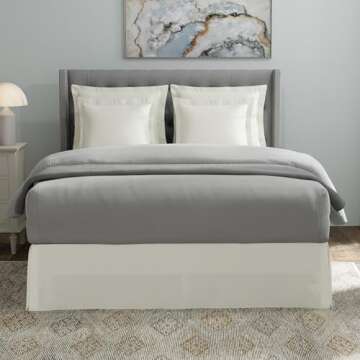 TODAY'S HOME Classic Tailored, Microfiber, 14" Drop Length Bed Skirt Dust Ruffle, Twin, Ivory TOH250...