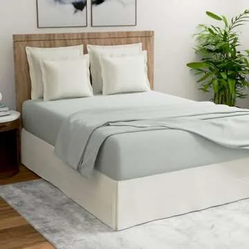 TODAY'S HOME Classic Tailored, Microfiber, 14" Drop Length Bed Skirt Dust Ruffle, Twin, Ivory TOH25014IVOR01