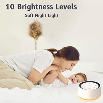 Brown Noise Sound Machine with 30 Sounds and Night Light