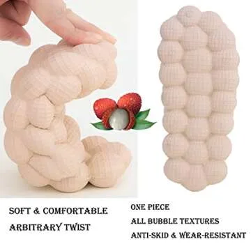 AIMINUO Bubble Slides - Funny Massage Slippers for Women & Men, Golf Ball & Cloud Cushion Thick Sole Spa Slides, Non-slip Stress Relief Reflexology Sandals for Shower & Bedroom