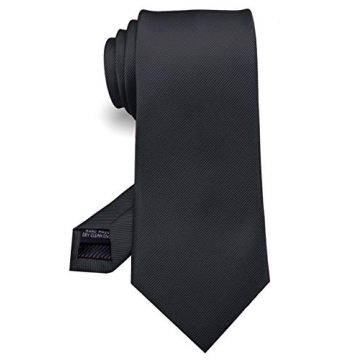 Stylish RBOCOTT Silk Black Tie - Perfect for Weddings and Business Meetings