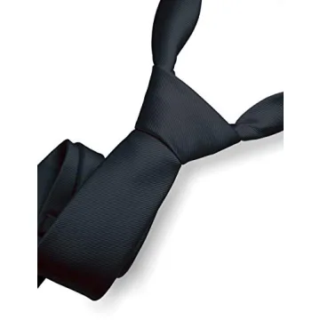 RBOCOTT Silk Black Tie for Men - Stylish and Affordable