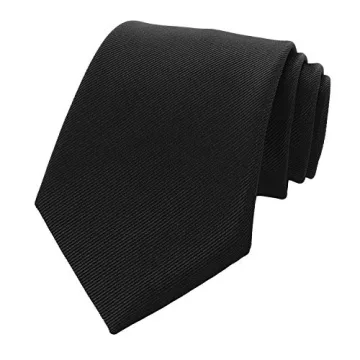 RBOCOTT Silk Black Tie for Men - Stylish and Affordable