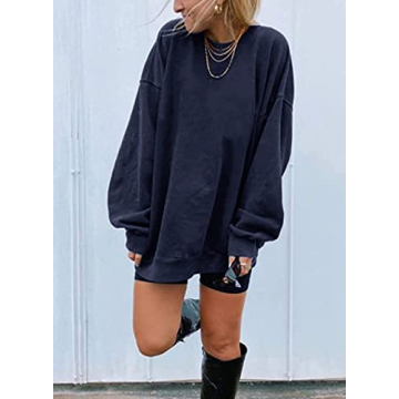 Ebifin Women's Oversized Sweatshirt in Navy