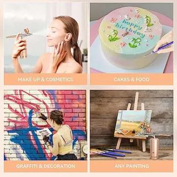 Airbrush Kit with Compressor for Easy Painting and Decorating