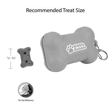 Kibble Bubble Dog Treat Pouch, Yellow Bone (30747-O) 4.3" x 2.6"