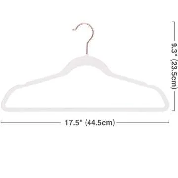 Pretigo White Velvet Hangers Flocked Hangers Non-Slip Velvet Hangers 50 Pack Suit Hangers Ultra Thin Space Saving Clothes Hangers Velvet Felt Hangers, White