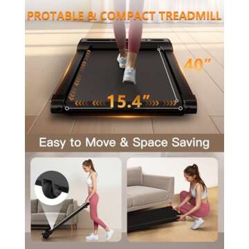 Walking Pad Treadmill Under Desk,Walking Pad with Incline for Office Home,265 lbs Capacity Portable Mini Treadmill, 2.5HP 2 in 1 Walking Jogging with Remote Control, LED Display