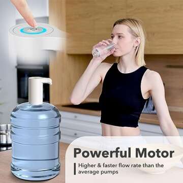 USB Rechargeable Electric Water Bottle Dispenser for Home