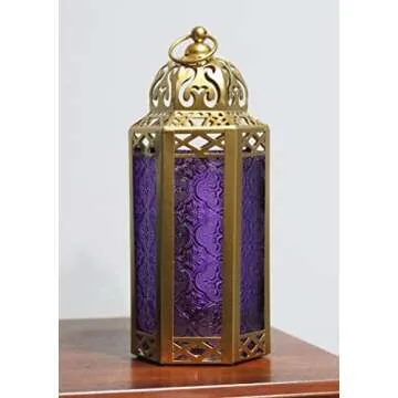 VELA LANTERNS Gold Moroccan Decorative Candle Holder