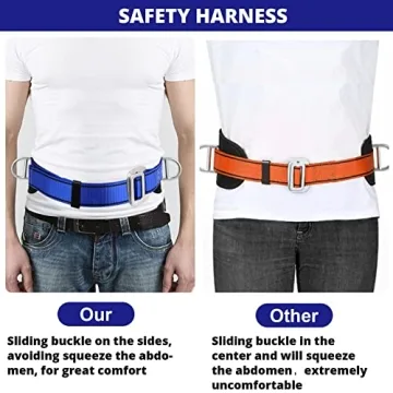 Trsmima Climbing Harness Belt with Waist Pad & D Rings