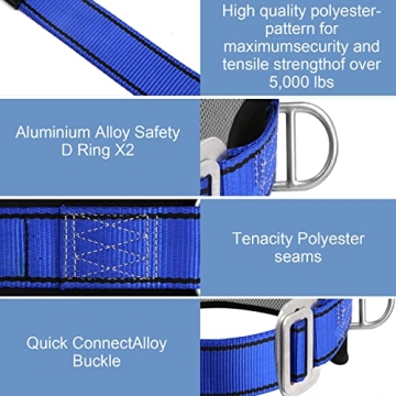 Trsmima Climbing Harness Belt with Waist Pad & D Rings