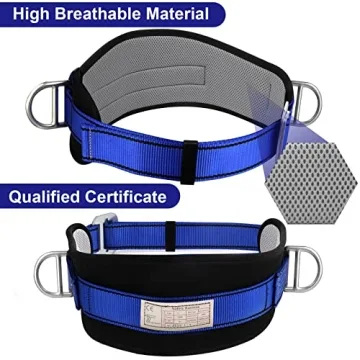 Trsmima Climbing Harness Belt with Waist Pad & D Rings