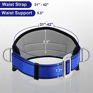 Trsmima Climbing Harness Belt with Waist Pad & D Rings