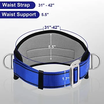 Trsmima Climbing Harness Belt with Waist Pad & D Rings