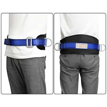 Trsmima Climbing Harness Belt with Waist Pad & D Rings