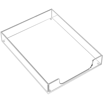 MaxGear Premium Acrylic Letter Tray - Stylish & Sturdy Desk Organizer