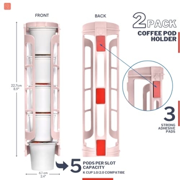 STORAGENIE Coffee Pod Holder for Keurig - Space Saving!