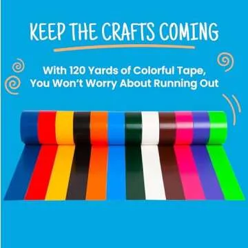 Craftzilla Rainbow Colored Duct Tape Multipack for Creative Projects