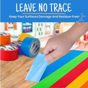 Craftzilla Rainbow Colored Duct Tape - 12 Bright Duct Tape Colors - 10 Yards x 2 Inch -Waterproof - Multipack for Arts