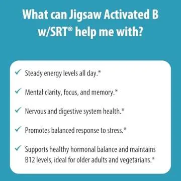 Jigsaw Health Activated B w/SRT | Supports Healthy Nervous System and Energy Production | 120 Tablets