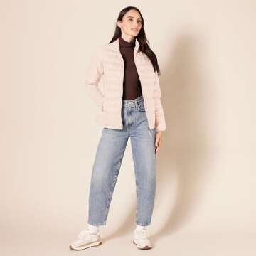 Amazon Essentials Women's Packable Water-Resistant Puffer Jacket