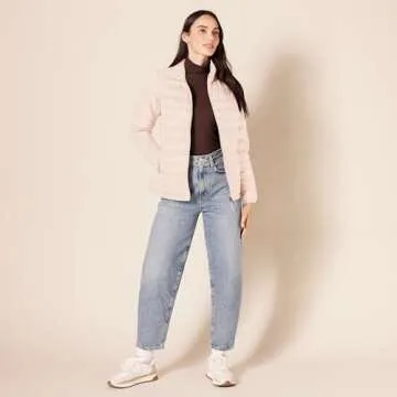 Amazon Essentials Women's Packable Water-Resistant Puffer Jacket