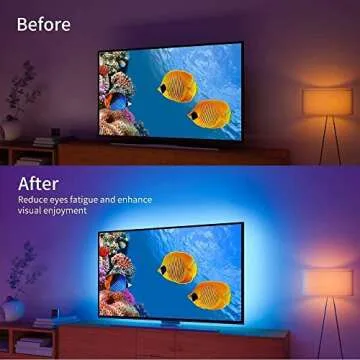Nexlux LED Lights for TV 32-70 Inch,14.7ft TV Light Strip Quickly Install Simple APP Controlled for ...