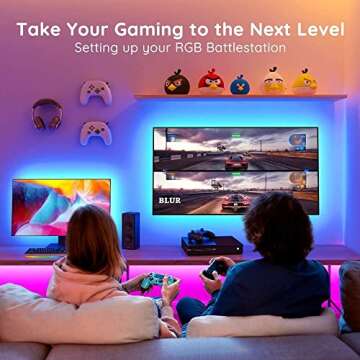 Nexlux LED Lights for TV 32-70 Inch,14.7ft TV Light Strip Quickly Install Simple APP Controlled for Large Size TV/Monitor Backlight DIY Colors TV LED for Gaming Lights，Ambient Lighting Kit