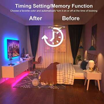 Nexlux LED Lights for TV 32-70 Inch,14.7ft TV Light Strip Quickly Install Simple APP Controlled for Large Size TV/Monitor Backlight DIY Colors TV LED for Gaming Lights，Ambient Lighting Kit