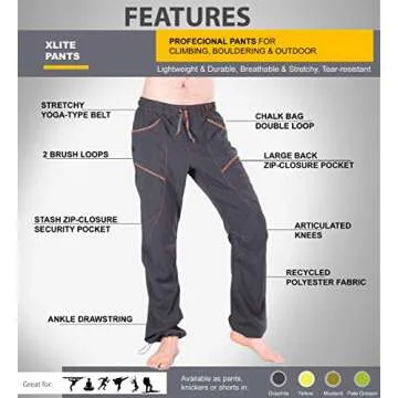 Ucraft Xlite Rock Climbing Pants for Outdoor Activities
