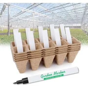 LINE42 4 Inch Plastic Plant Labels for Seedlings, Flexible Waterproof Plant Tags, Vegetable Gardening Stake Tags for Potted Plants and Outdoor Garden, White, 1000 Pcs