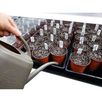 LINE42 4 Inch Plastic Plant Labels for Seedlings, Flexible Waterproof Plant Tags, Vegetable Gardening Stake Tags for Potted Plants and Outdoor Garden, White, 1000 Pcs