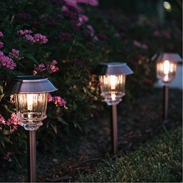 XMCOSY+ Solar Lights Dimmable Outdoor Waterproof 4 Pack