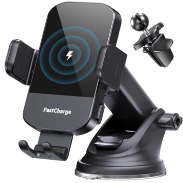 Fast Wireless Car Charger Mount for iPhone & Galaxy