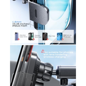 Fast Wireless Car Charger Mount for iPhone & Galaxy
