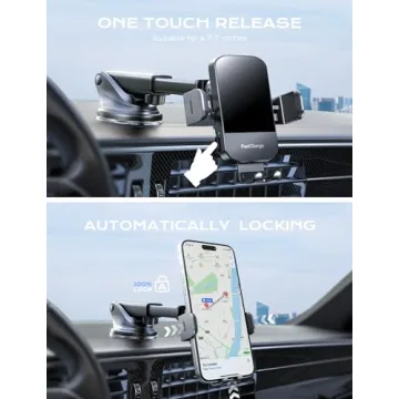 Fast Wireless Car Charger Mount for iPhone & Galaxy
