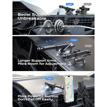 Fast Wireless Car Charger Mount for iPhone & Galaxy