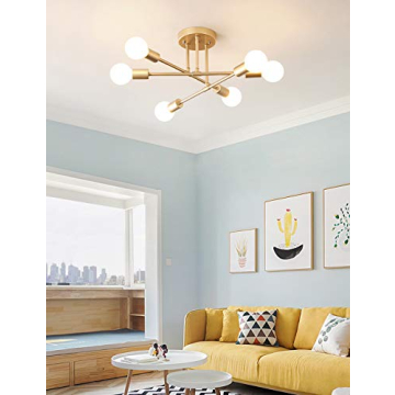 Dellemade 6 Light Modern Sputnik Chandelier