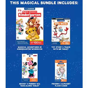 Disney Learning | Magical Kindergarten Learning Kit | 4 Products, Ages 3+