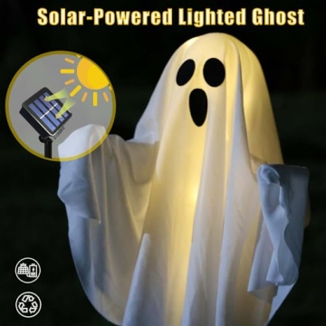 Solar Halloween Ghost Lights 3-Pack for Spooky Decor