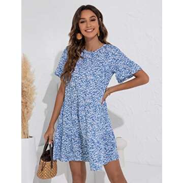 Locachy Women's Summer Ruffle Mini Dress for Chic Style