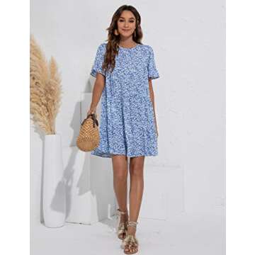 Locachy Women's Summer Ruffle Mini Dress for Chic Style