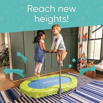 HearthSong Jump2It Indoor Trampoline with Adjustable Handle