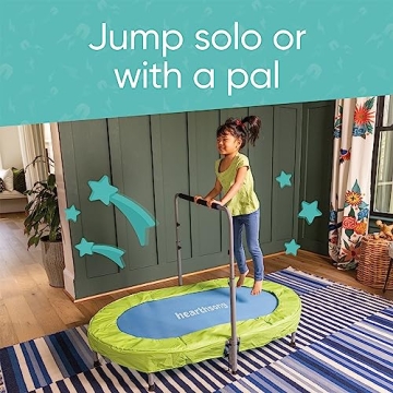 HearthSong Jump2It Indoor Trampoline with Adjustable Handle